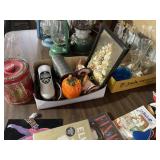Antique glass pieces plus miscellaneous