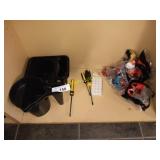 Paint supplies, screwdrivers and vintage