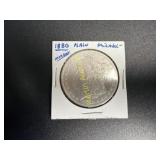 1880 Morgan silver dollar  TJ