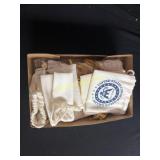 White gloves, and coin bags