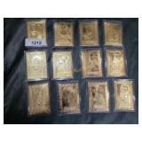 Set of 12 Harry Potter Gold-Tone Collector Card TH