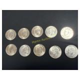 10 Eisenhower silver dollars  TJ