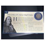 Franklin silver half dollar  TL