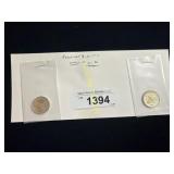 Gold plated, Louisiana and Ohio quarter    TA
