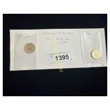 Gold plated, Rhode Island and Vermont quarters  TA