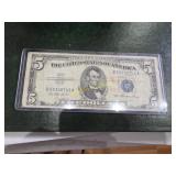 1934 Series $5 United States Silver Certificate TH