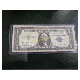 1957B US Silver Certificate One Dollar Bill  TH