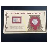 1943 walking liberty half dollar  TE