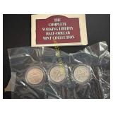 1943 complete walking liberty half dollar mint  TE