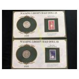 1937 and 1939 walking liberty half dollar  TE