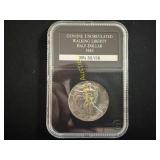 Uncirculated 1945 walking half dollar  TE