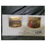 Set of 4 Gold-Plated Collectible Cards  TH