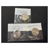 1958 Franklin half dollar and two 2013