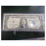 1935E $1 Silver Certificate, Serial X60851470G TH