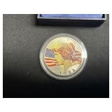 1922 Colorized Peace Silver Dollar  TJ