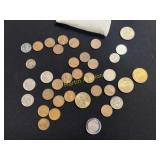 2- O wheat pennies 2- 1943 steel pennies 2- TK