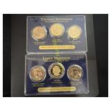 Thomas Jefferson % James Madison coin set   TC