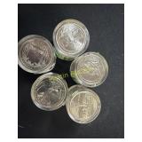 5 rolls 12 uncirculated state quarter