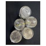 5 rolls of 12 uncirculated state quarters