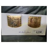 3 Harry Potter Gold-Plated Character Cards  TH