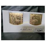 3 Harry Potter Gold-Plated Collector Cards  TH