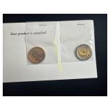 2001 and 2011 gold highlighted dollar coins TF