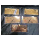 .1 Gram Gold Foil Liberty Note Replica   TH