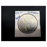 1923 Peace silver dollar  TJ