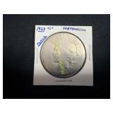 1923 Peace silver dollar  TJ