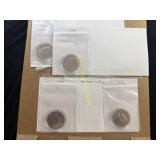 Two 1974 and two 1976 Kennedy half dollars  TE