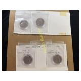 Two 1977 and two 1979 Kennedy half dollars  TE