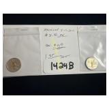 Delaware and Pennsylvania gold plated    TB