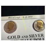 1977 & 79 gold & silver Kennedy half dollar   TB