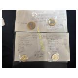 Two gold and platinum highlighted presidential  TC