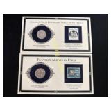 1956 and 1957 Franklin silver half dollars  TE