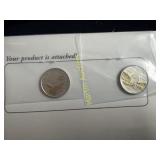 Maine and Missouri gold plated quarters