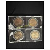 Four Sacajawea dollar coin
