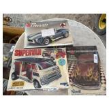 Shelby cobra, Supervan, 49 Mercury, opened boxes