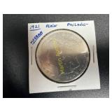 1921 Morgan silver dollar  TJ