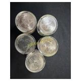 5 rolls of 12 uncirculated state quarter