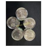 5 rolls of 12 uncirculated state  quarters