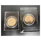 William H Harrison and Sacagawea dollar coins   TM