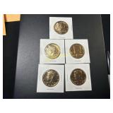 5-1971 gold plated Kennedy half dollars  TI