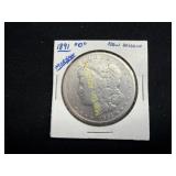 1891 Morgan silver dollar  TJ