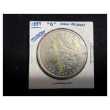 1889 Morgan silver dollar  TJ