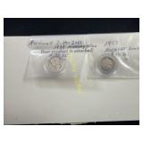 1938 Mercury dime in a 1957 Roosevelt dime  TD