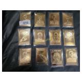 Set of 12 Star Trek Gold-Plated Character Cards TH