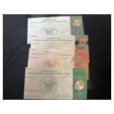 4 officially graded uncirculated dollar coins TC