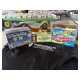 Models and parts open boxes