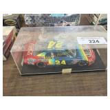 Diecast Jeff Gordon model and display case